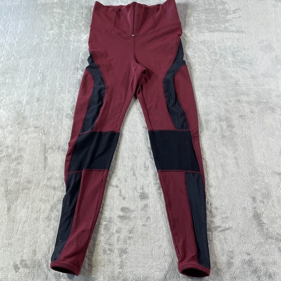 Free People Movement Leggings Women Small Cool Rider‎ Front Zip Preppy Workout - Picture 1 of 8